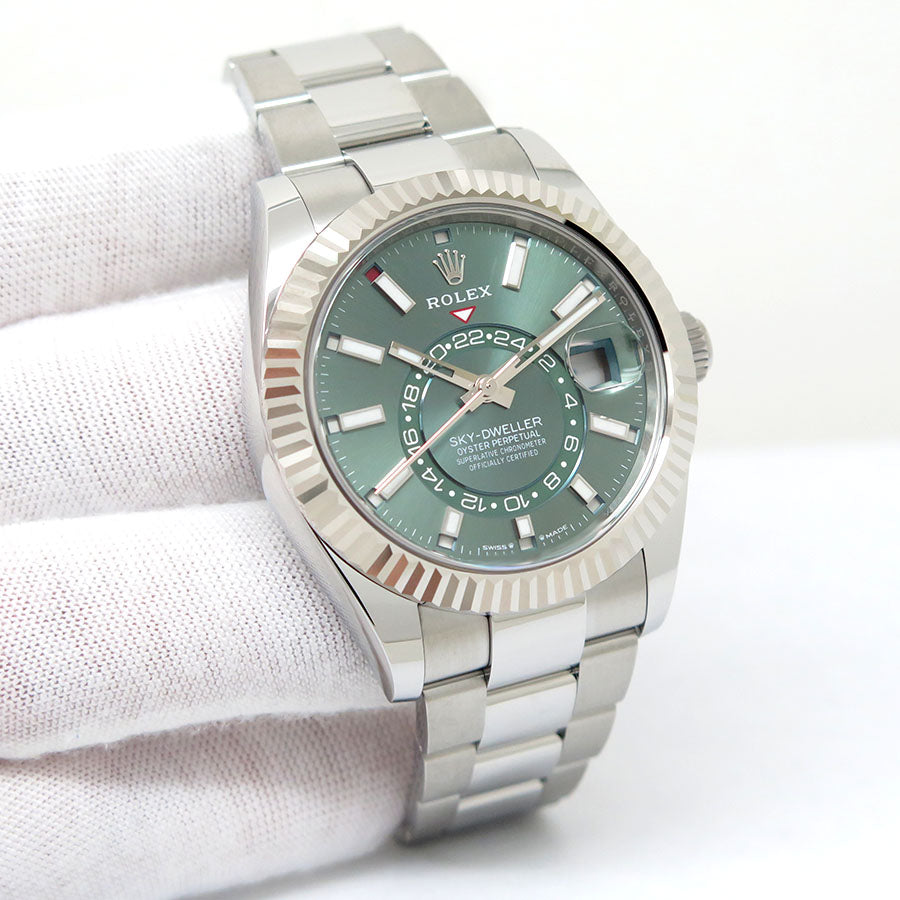 Rolex Sky Dweller 42mm Steel Green Dial 336934