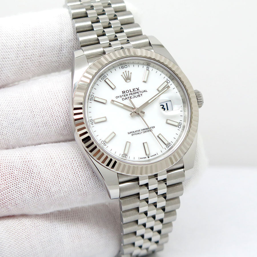 Rolex Datejust 41mm White Dial Steel Jubilee 126334
