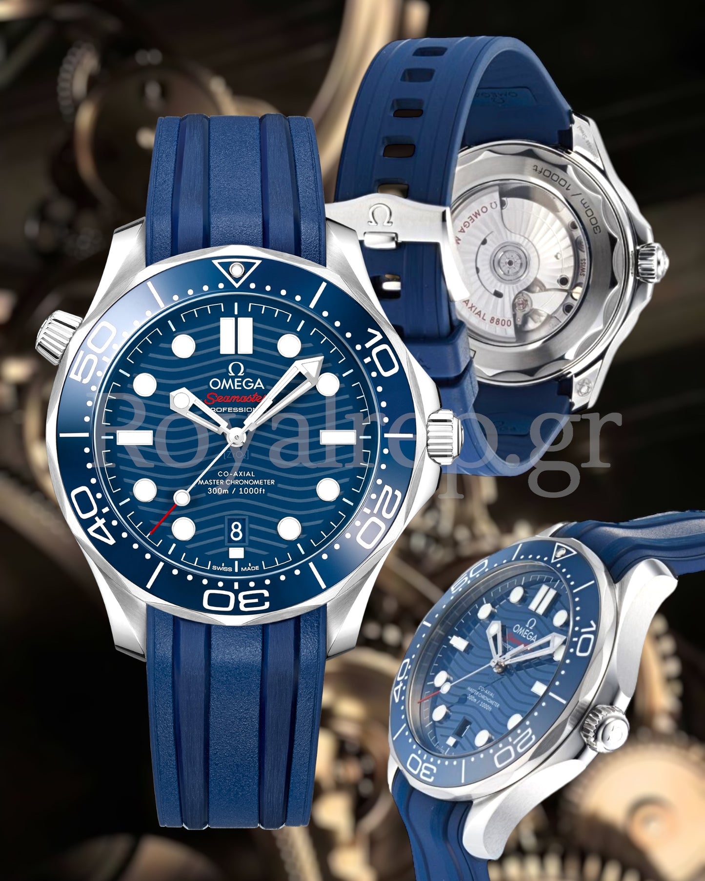 Omega Seamaster Diver 300m Blue Rubber 42mm 210.32.42.20.03.001
