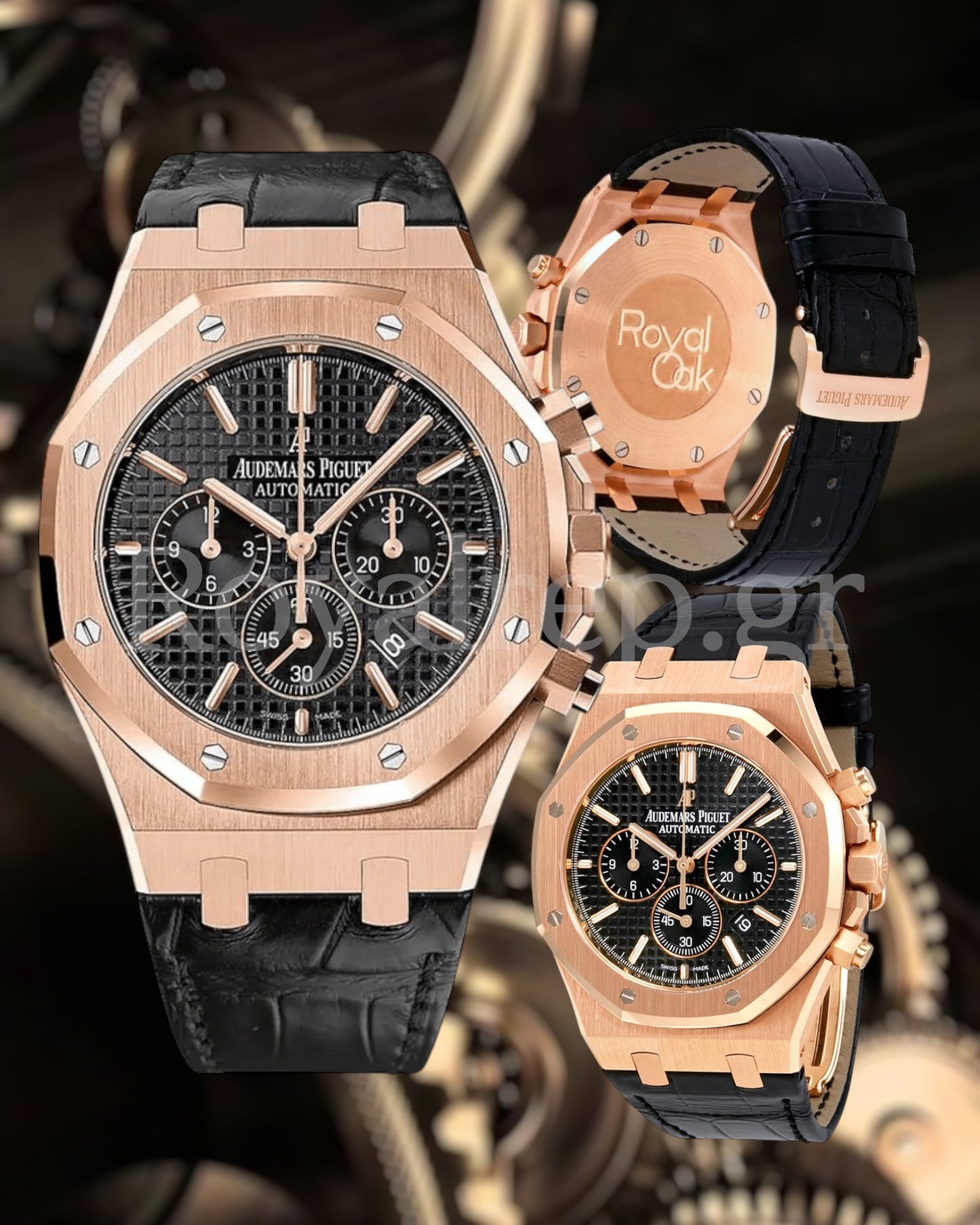 Audemars Piguet Royal Oak Chronograph Rose Gold Back Dial Leather 41mm 26331OR.OO.D315CR.01