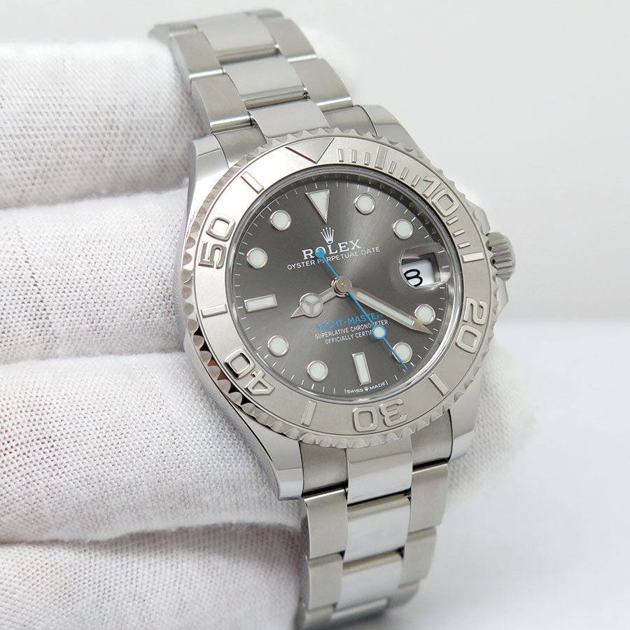 Rolex Yacht-Master Steel Platinum Bezel Rhodium Dial 126622