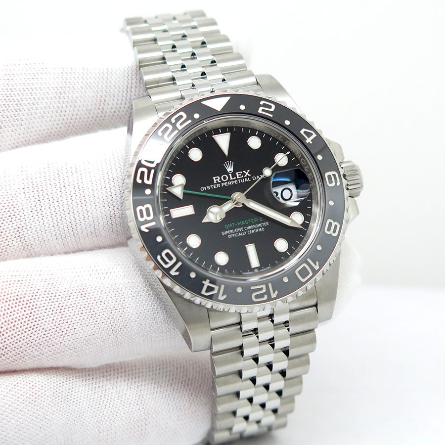 Rolex GMT-Master II Black Gray Bruce Wayne Bezel Jubilee Steel 126710