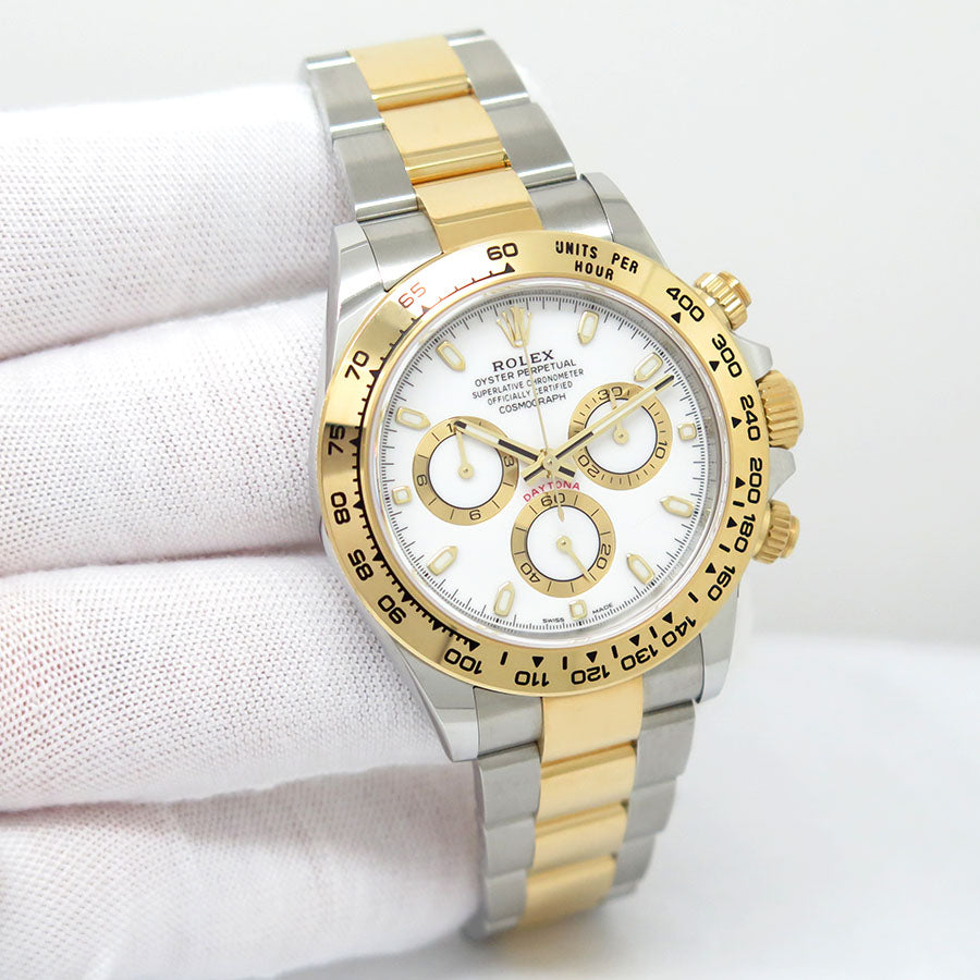 Rolex Daytona Steel Gold White Dial 116503