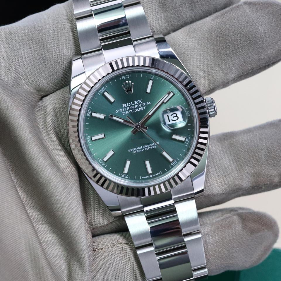  Rolex Datejust 41 Steel Mint Green Dial 126334