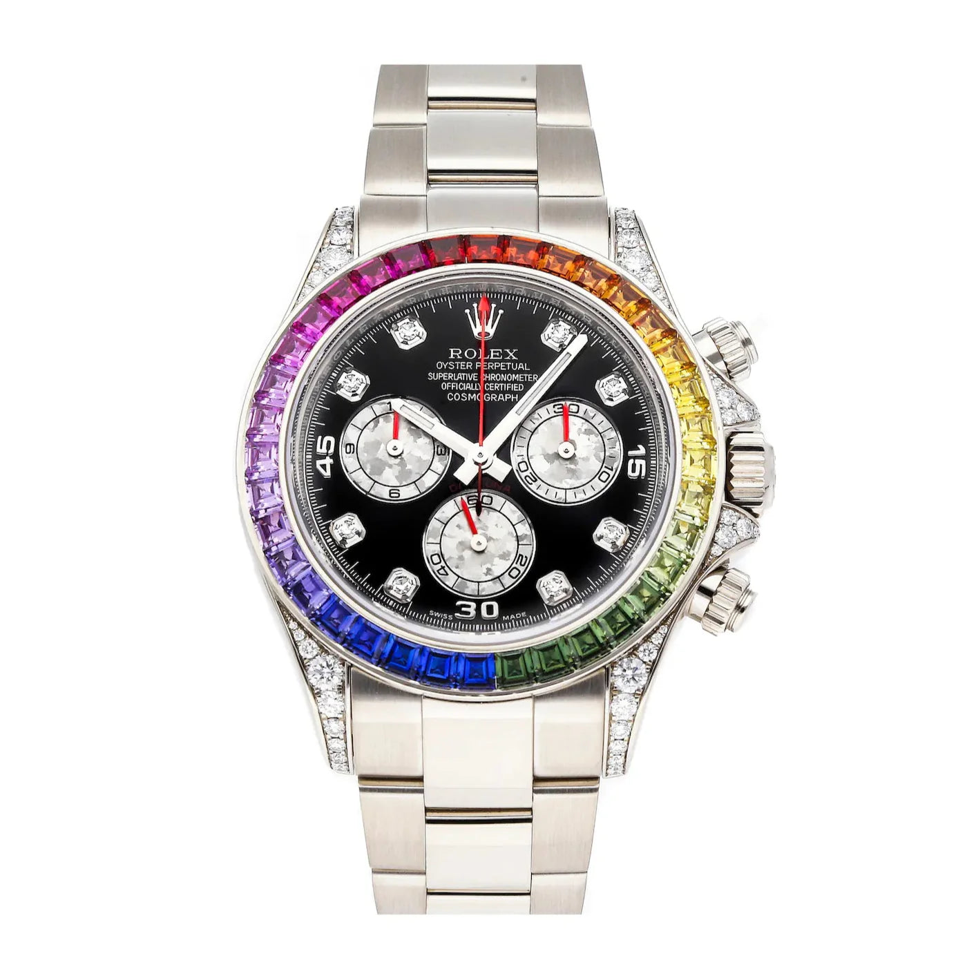 Rolex Daytona Cosmograph Steel Black Dial Rainbow 116598RBOW