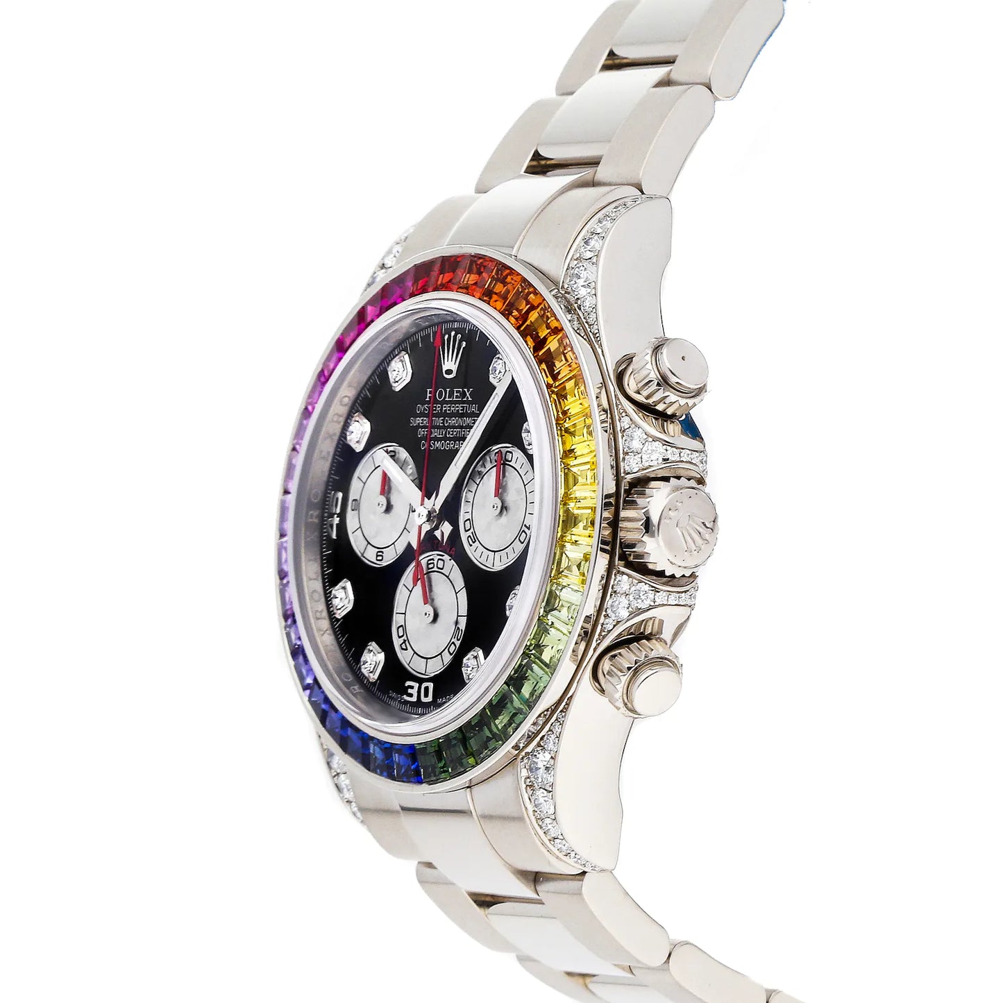Rolex Daytona Cosmograph Steel Black Dial Rainbow 116598RBOW