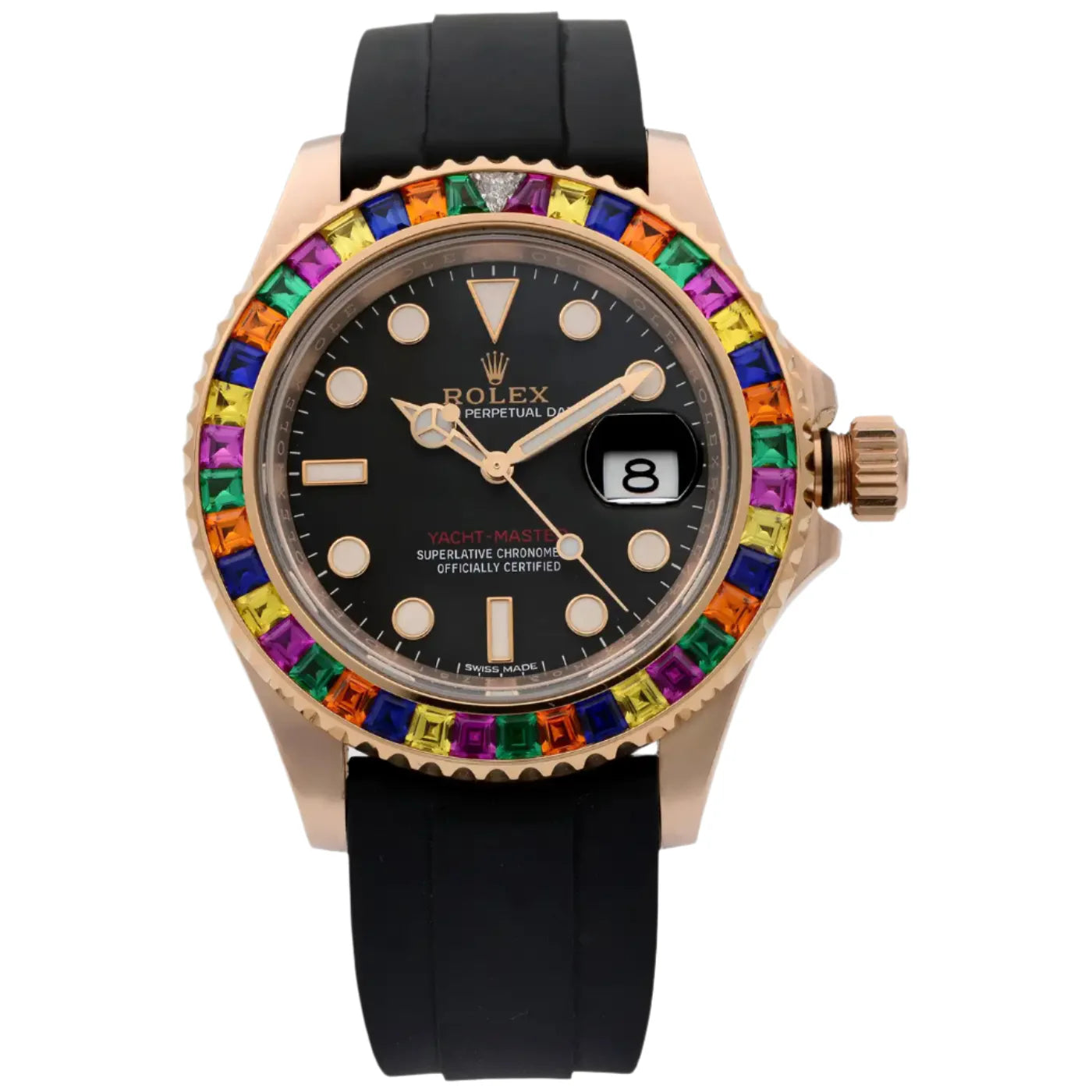 Rolex Yacht-Master Rainbow Gem Stone Haribo Everose Gold 116655