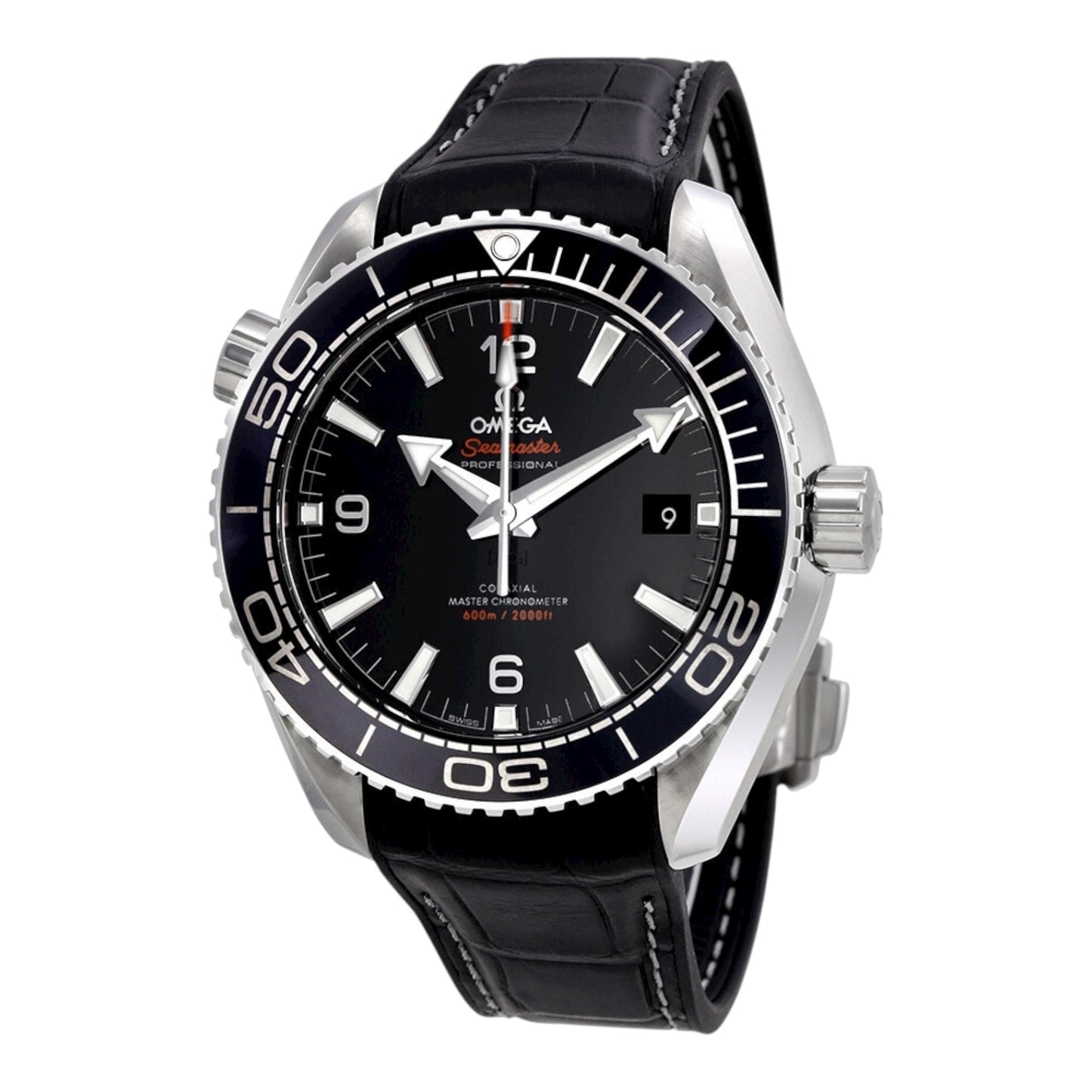 Omega Seamaster Planet Ocean 600m Black Dial Leather 39.5 mm 21533402001001