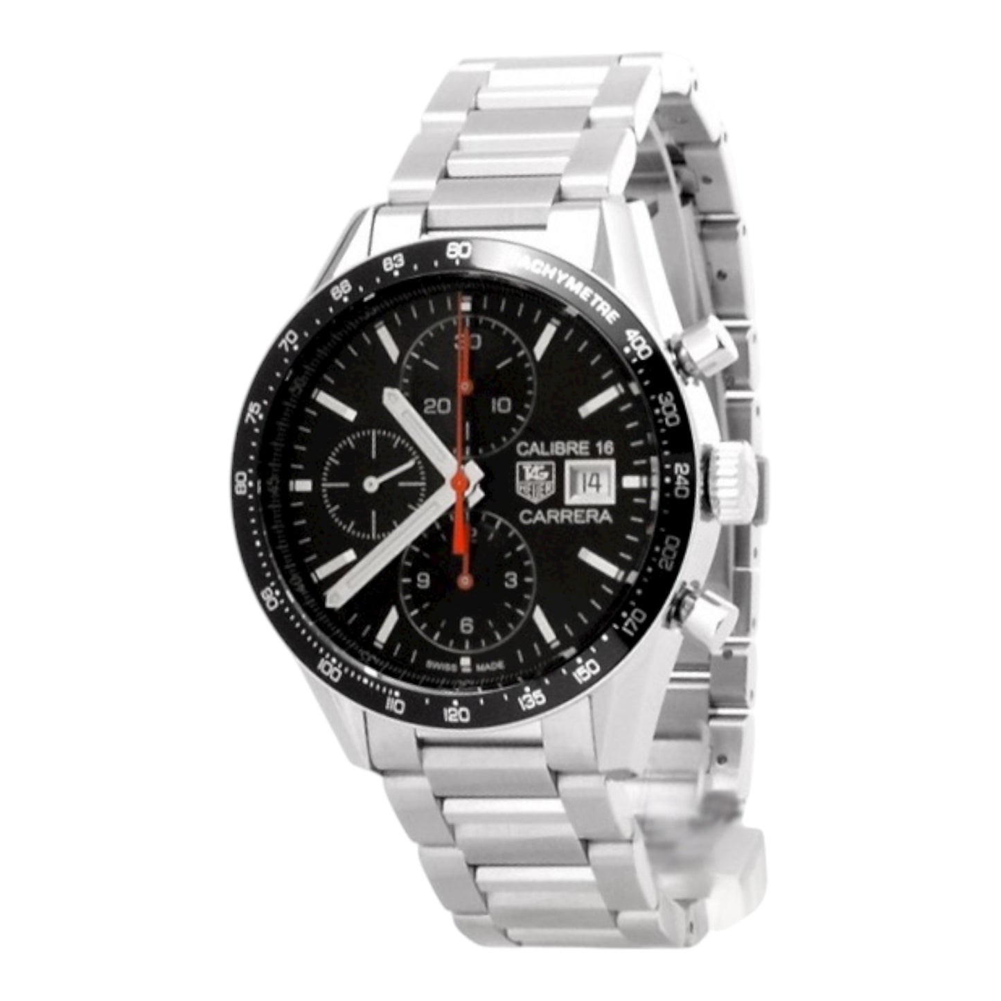 Tag Heuer Carrera Calibre 16 Chronograph Steel Black Dial 41mm CV201AK.BA0727