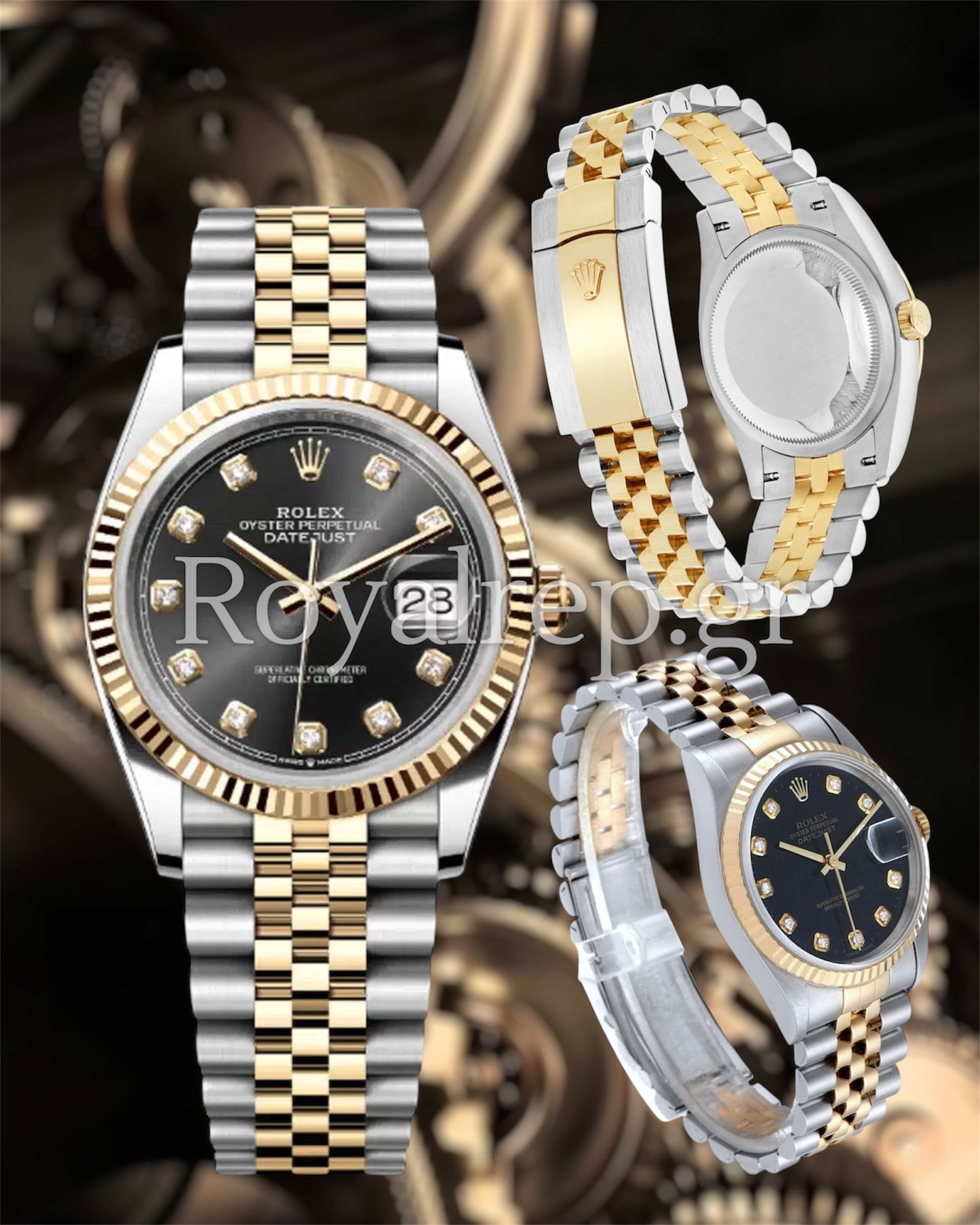 Rolex Datejust 36mm Steel Gold Diamond Dial 126333