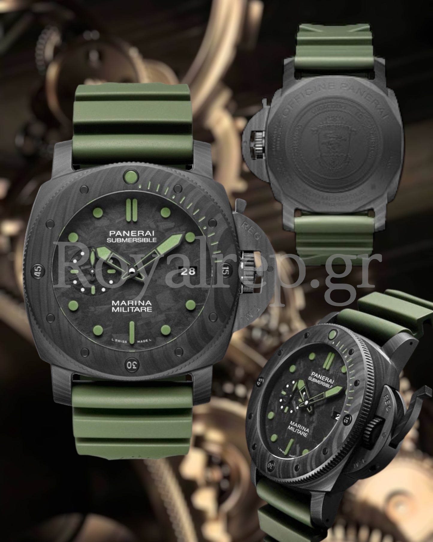 Panerai Submersible Marina Militare Carbotech Green 47mm PAM00961
