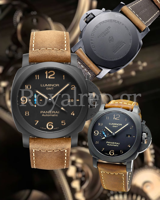 Panerai Luminor 1950 3 Days GMT Automatic Ceramica Pam1441 Black Dial 44mm