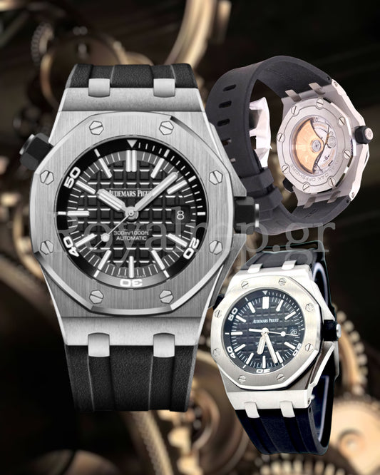 Audemars Piguet Royal Oak Offshore Diver Black Steel 42mm 15703ST