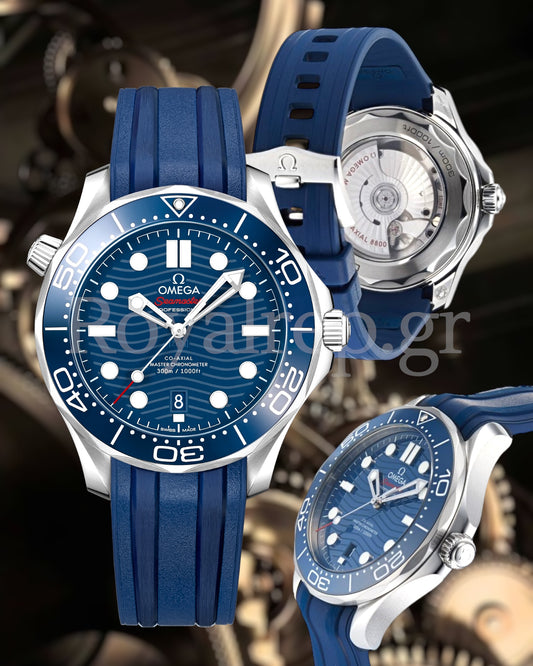Omega Seamaster Diver 300m Blue Rubber 42mm 210.32.42.20.03.001
