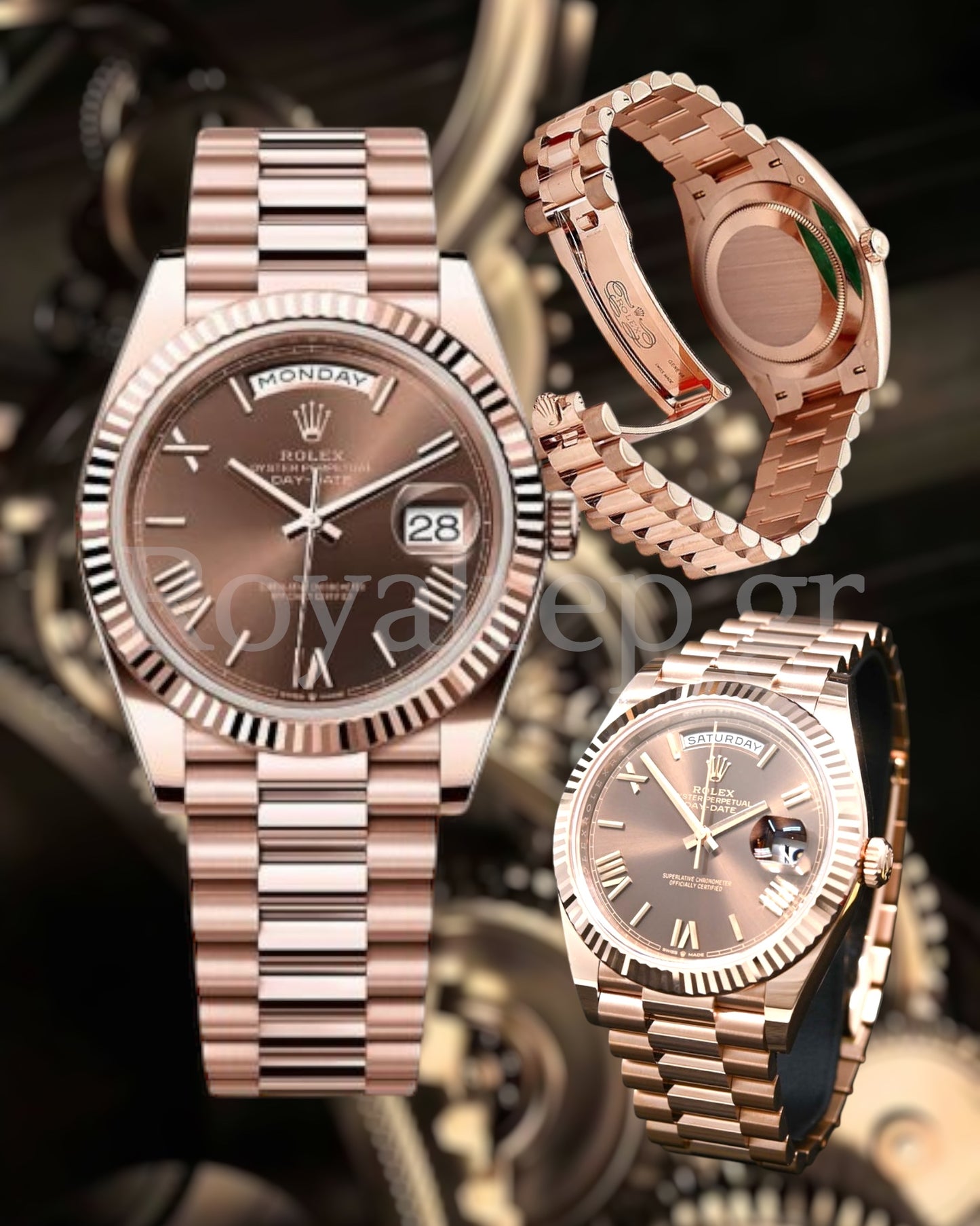 Rolex Day-Date Rose Gold Chocolate Dial 40mm