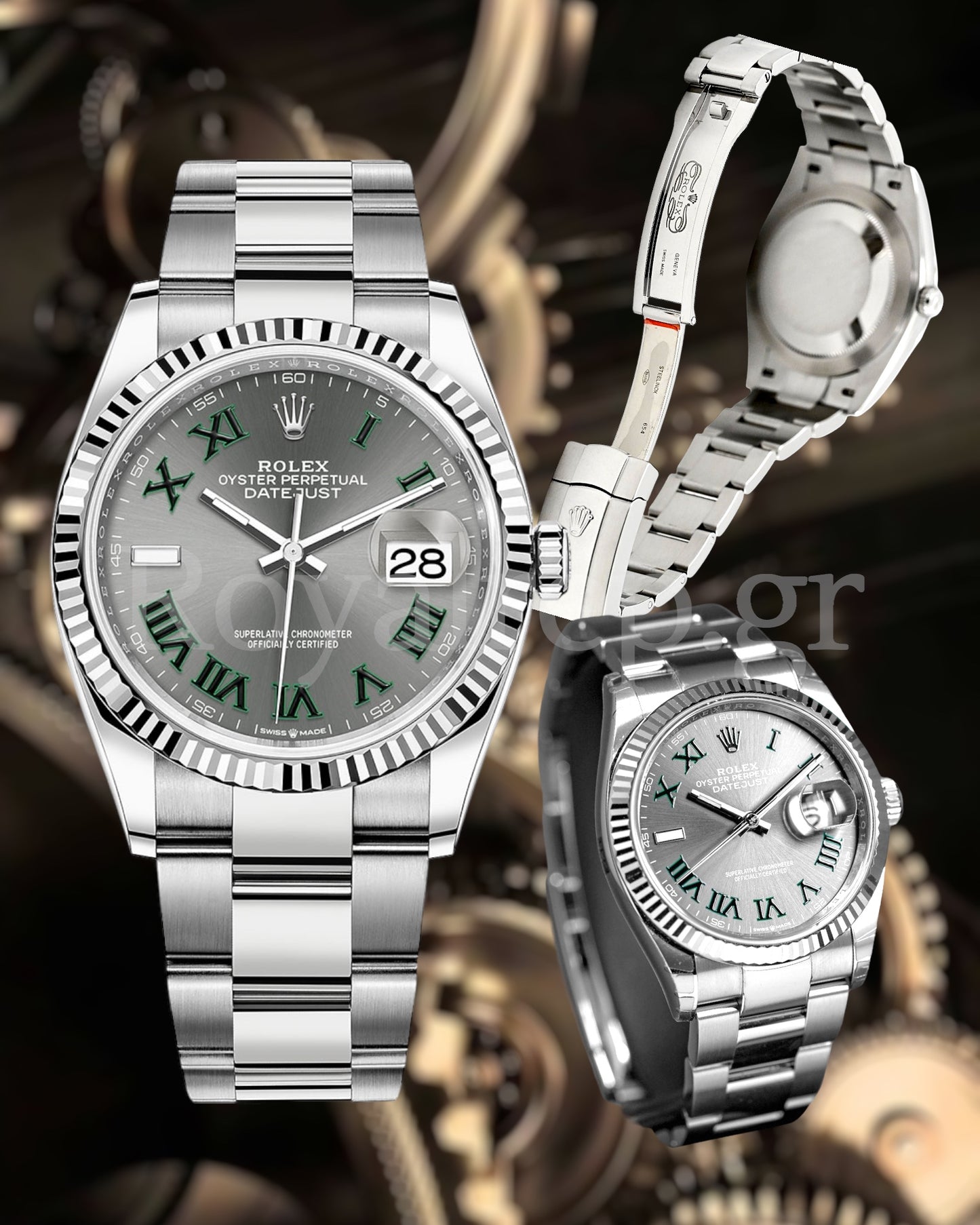 Rolex Datejust II Steel Slate Roman Wimbledon 41 mm