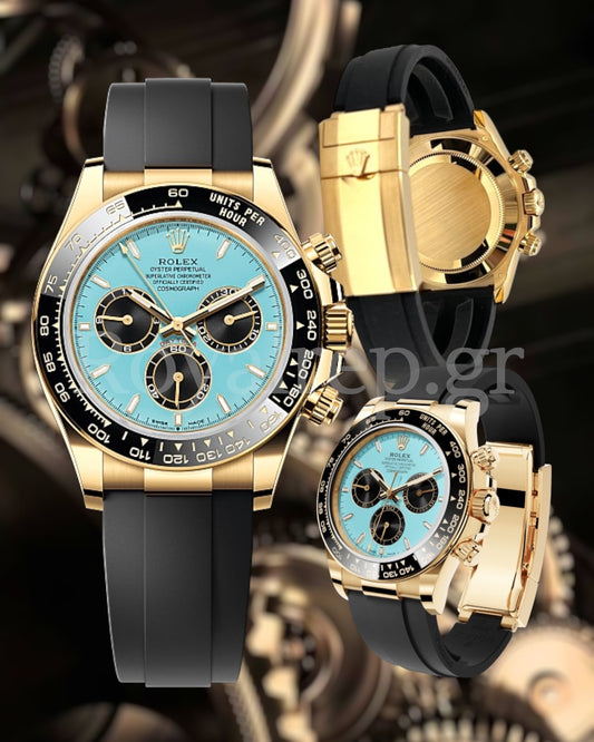 Rolex Daytona Cosmograph Gold Oysterflex Tiffany Dial 116515
