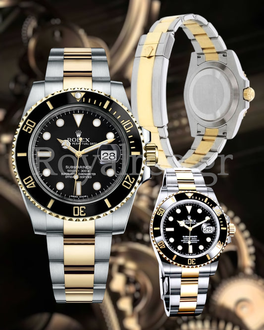 Rolex Submariner 2-Tone Steel Gold Black Dial 116613