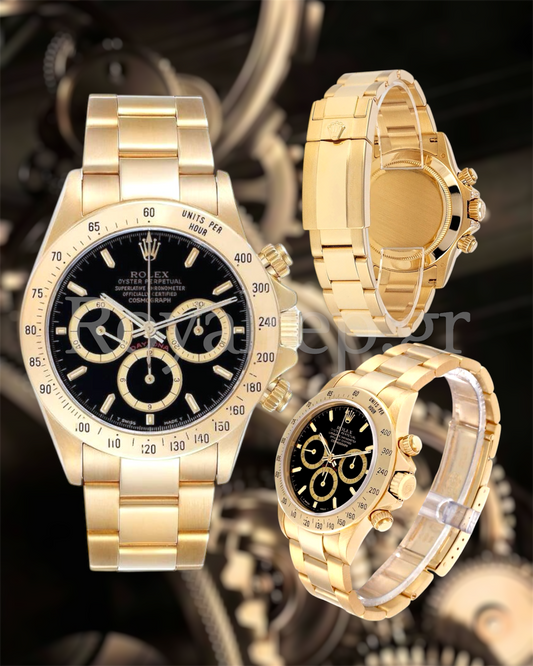 Rolex Daytona Cosmograph Gold Black Dial 16528