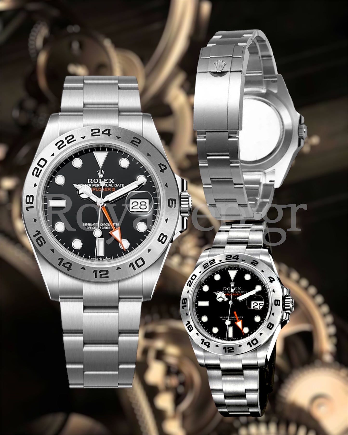 Rolex Explorer II 42 Black Dial Orange Hand Steel 216570