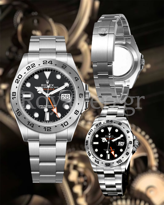 Rolex Explorer II 42 Black Dial Orange Hand Steel 216570