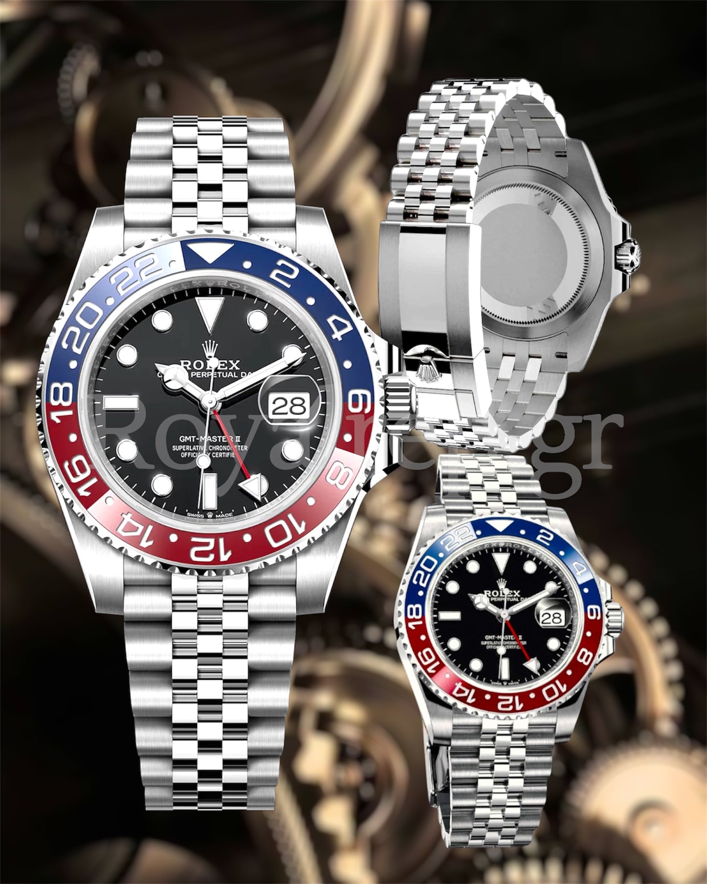 Rolex GMT-Master II Blue Red Pepsi Bezel Jubilee Steel 126710