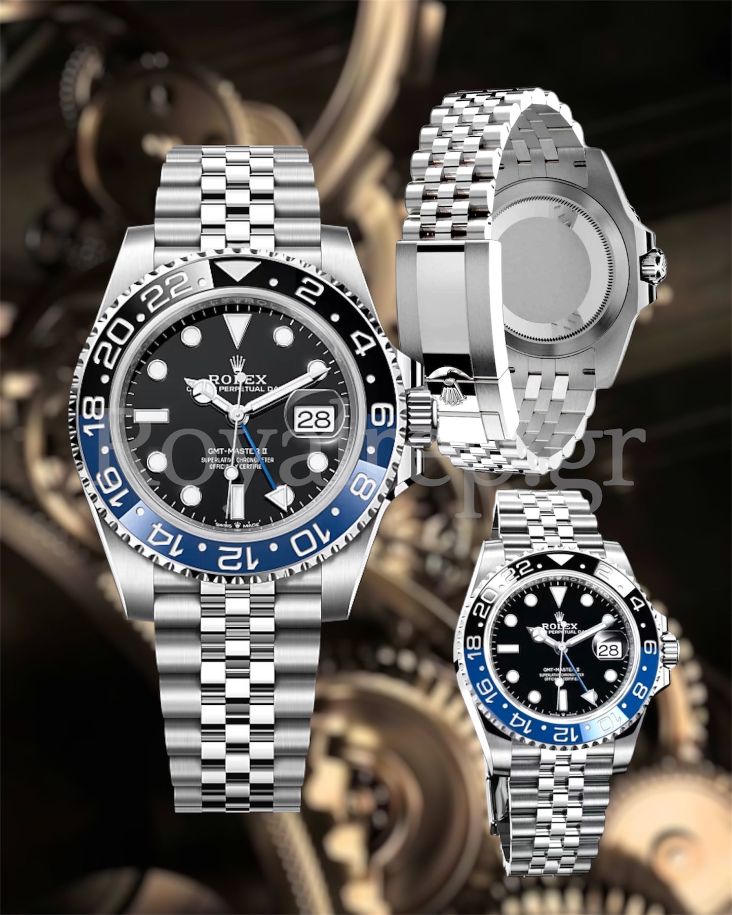 Rolex GMT-Master II Batman Bezel Jubilee Steel 126710