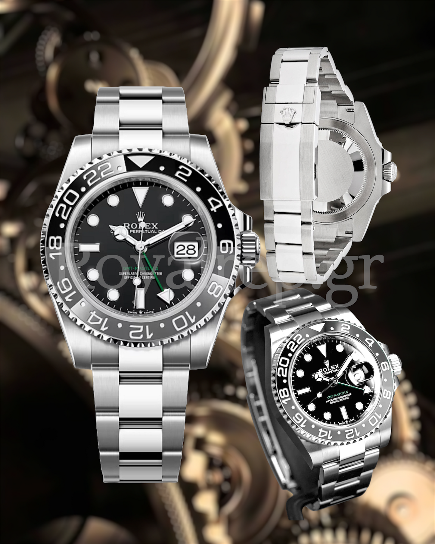Rolex GMT-Master II Black Gray “Bruce Wayne” Bezel Steel 126710
