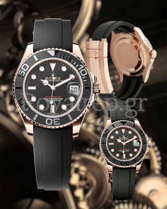Rolex Yacht-Master 42mm Rose Gold Oysterflex Bracelet 116655