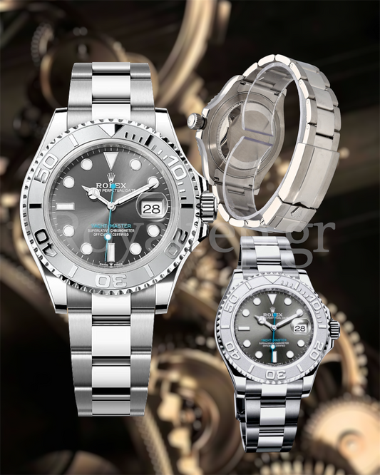 Rolex Yacht-Master Steel Platinum Bezel Rhodium Dial 126622