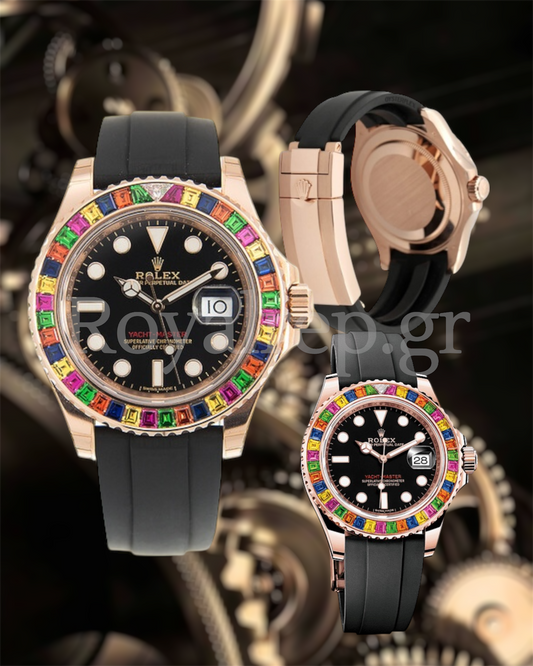 Rolex Yacht-Master Rainbow Gem Stone Haribo Everose Gold 116655