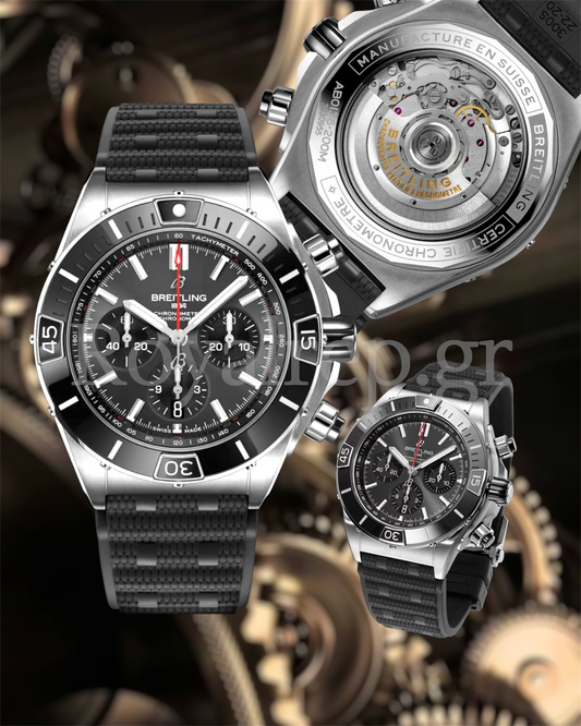 Breitling Super Chronomat B01 Chronograph Black Dial 44mm AB0136251B2S1