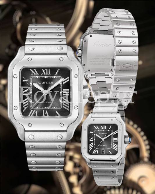 Cartier Santos De Cartier Large Steel Black Dial 40mm WSSA0029