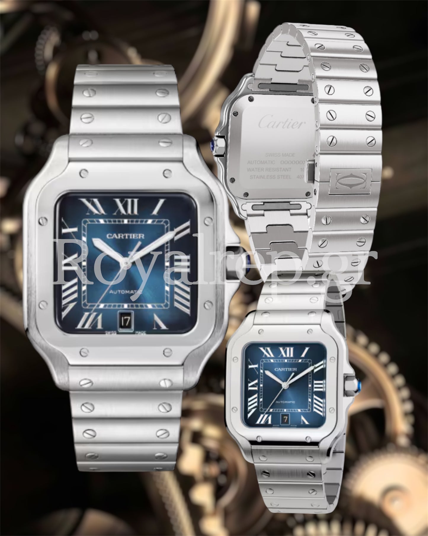 Cartier Santos De Cartier Large Steel Blue Dial 40mm WSSA0030