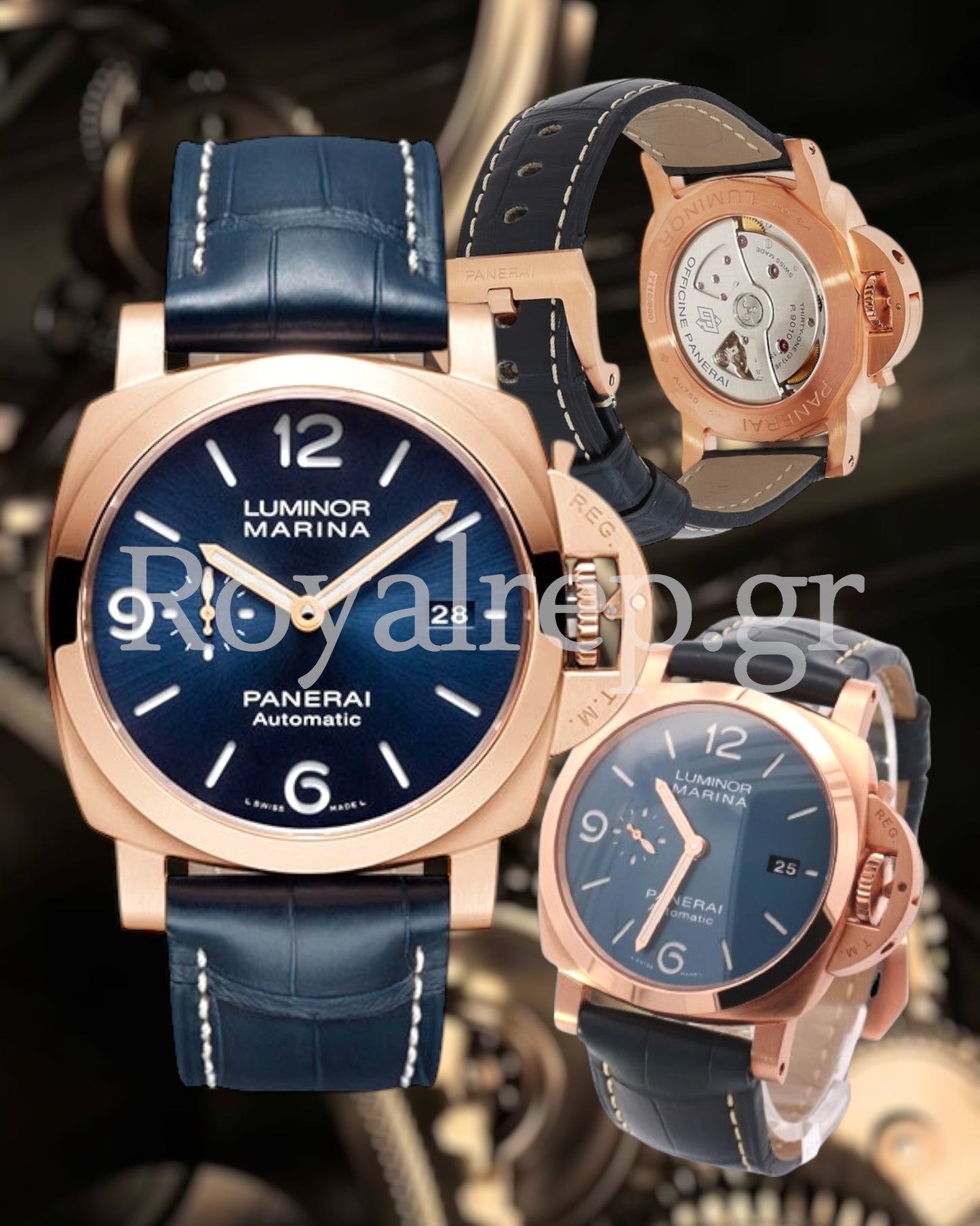 Panerai Luminor Marina Goldtech Sole Blu 44mm PAM01112