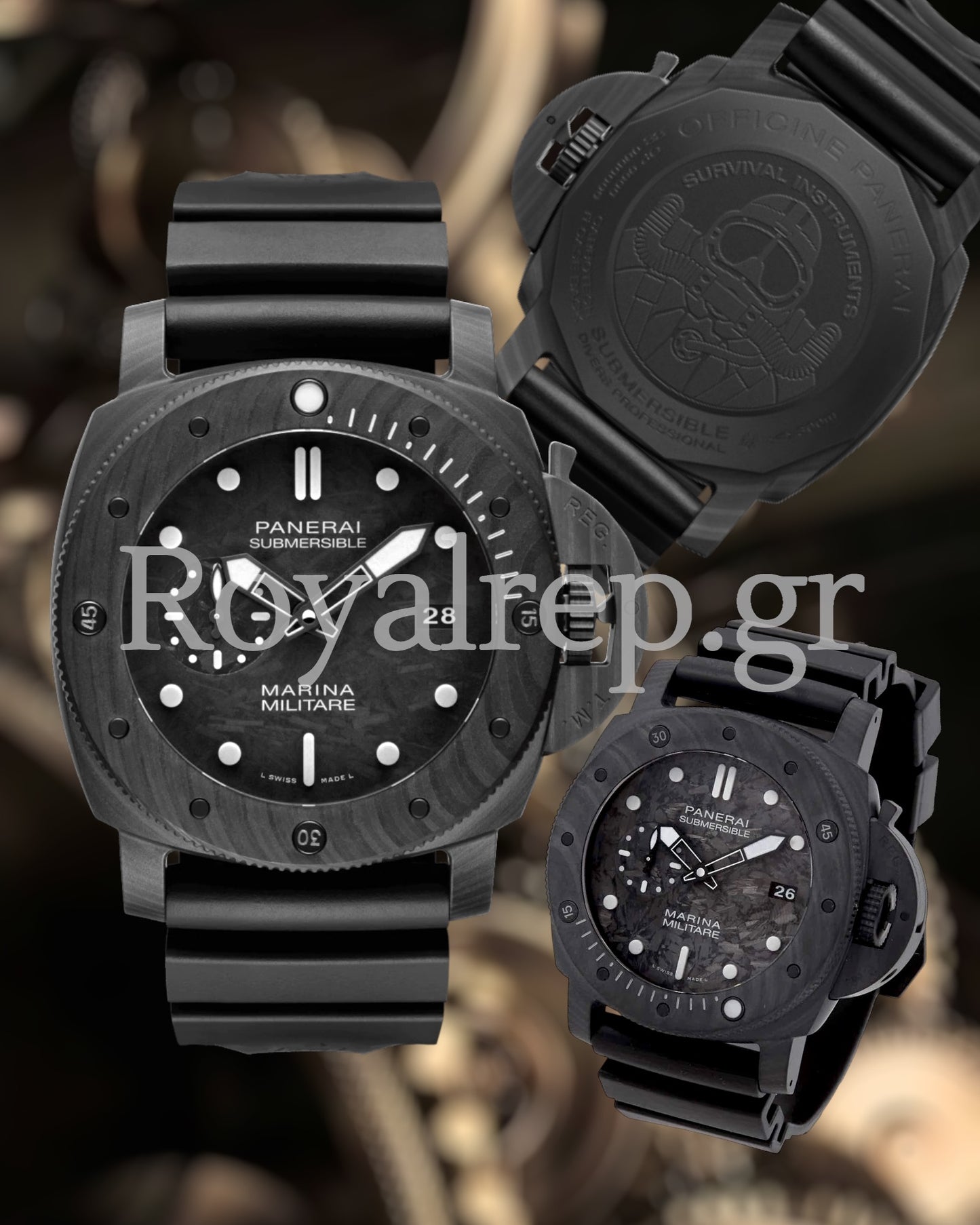 Panerai Submersible Marina Militare Carbotech Black 47mm PAM00979