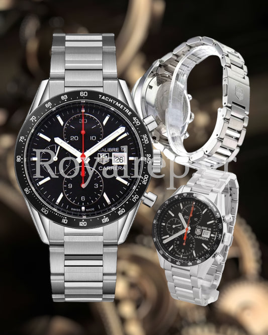 Tag Heuer Carrera Calibre 16 Chronograph Steel Black Dial 41mm CV201AK.BA0727