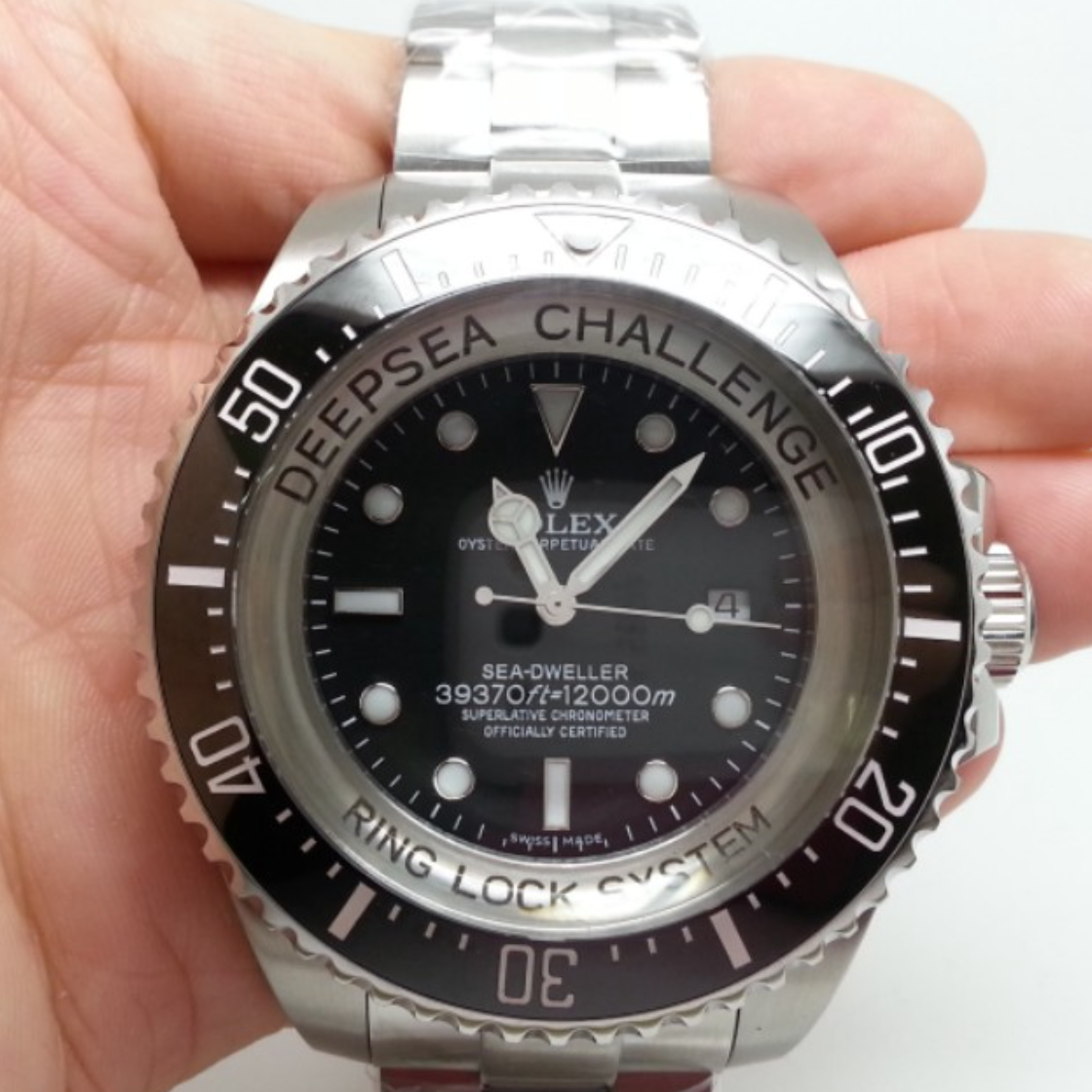 Rolex Deepsea Challenge Black Dial SS Case Watch 51 mm