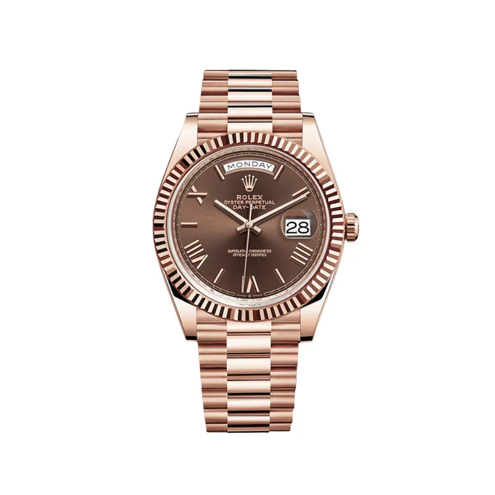 Rolex Day-Date Rose Gold Chocolate Dial 40mm