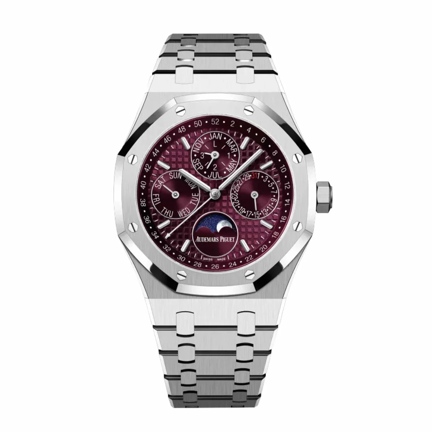 Audemars Piguet Royal Oak Perpetual Calendar Qatar Purple-Burgundy Dial 41mm 26574BC