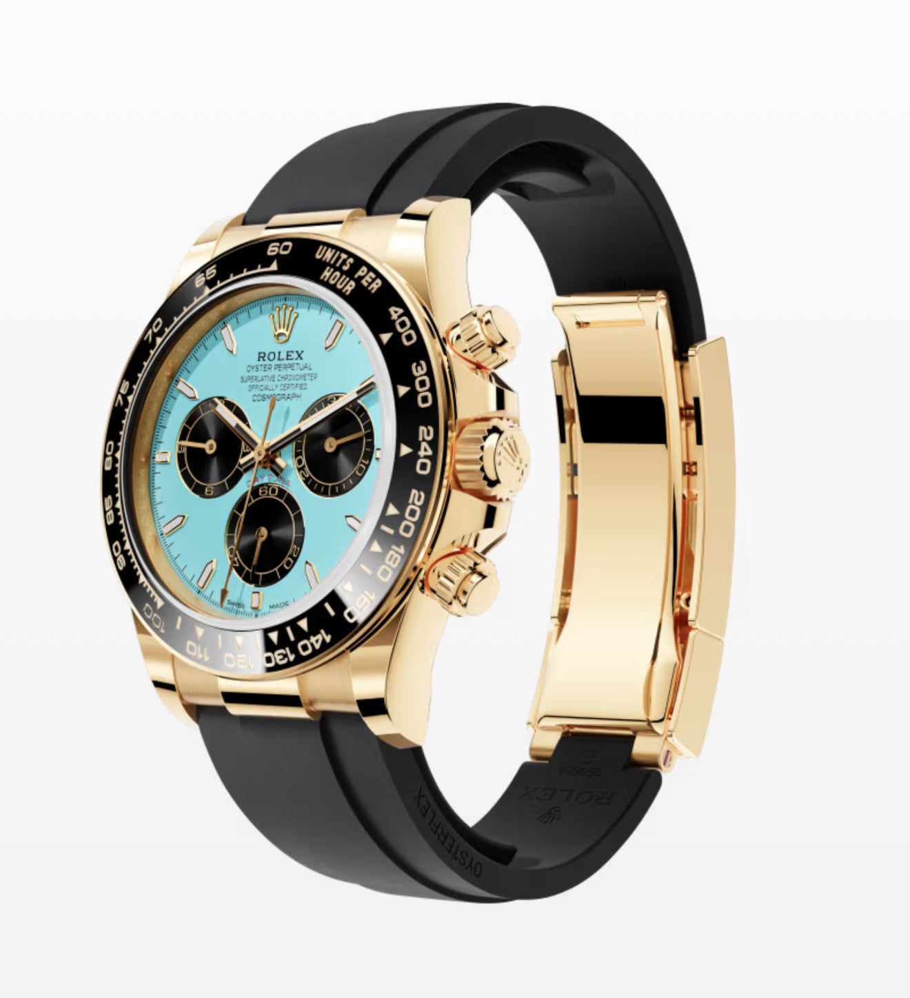 Rolex Daytona Cosmograph Gold Oysterflex Tiffany Dial 116515