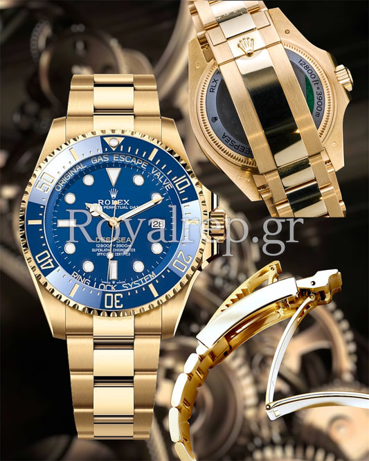 Rolex Sea-Dweller Deepsea 44mm Yellow Gold Blue Dial 136668