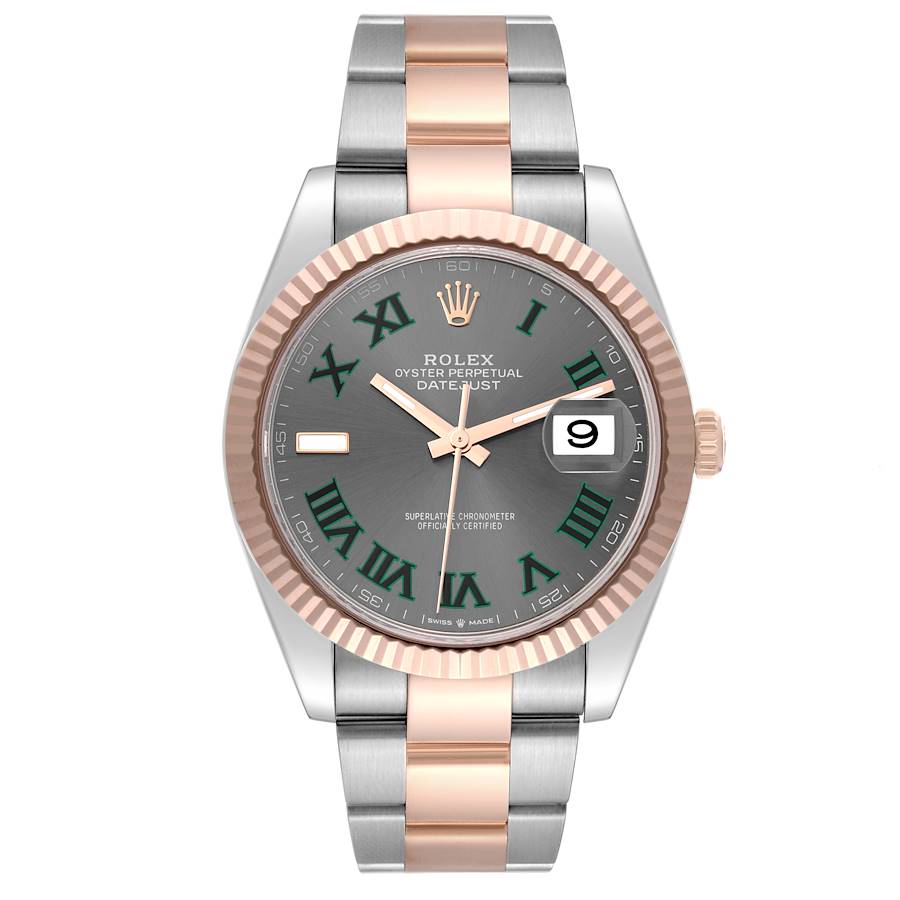 Rolex Datejust 41mm Steel Rose Gold Wimbledon Dial 126331