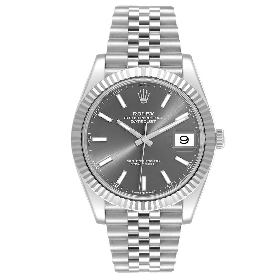 Rolex Datejust 41mm Steel Slate Stick Dial Jubilee 126334