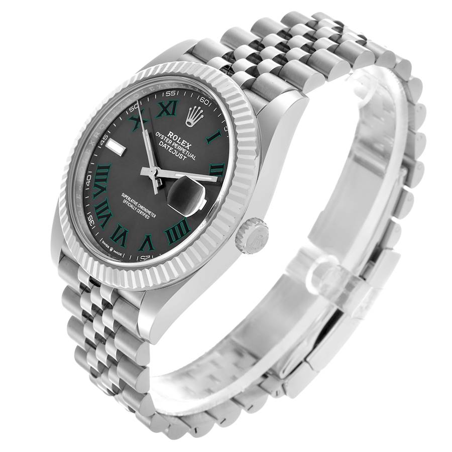 Rolex Datejust II Steel Jubilee Slate Roman Wimbledon 41 mm 126334