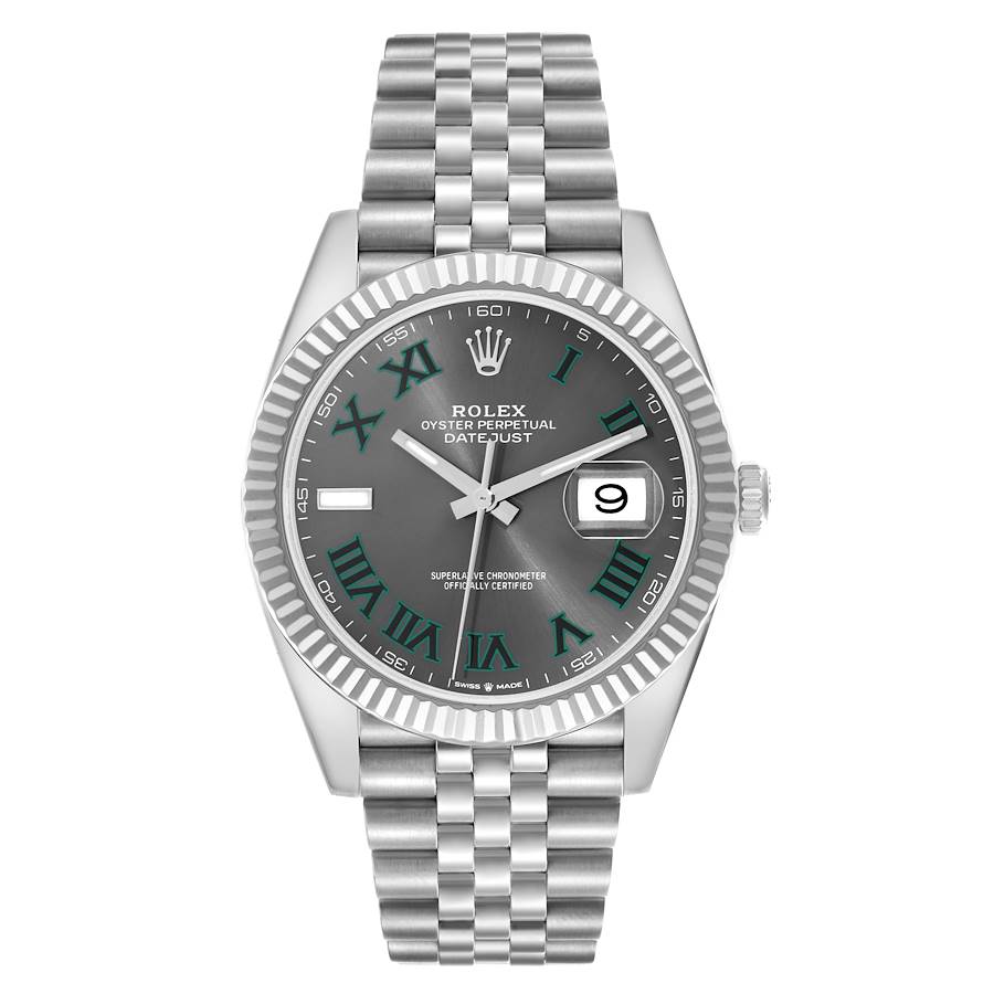 Rolex Datejust II Steel Jubilee Slate Roman Wimbledon 41 mm 126334