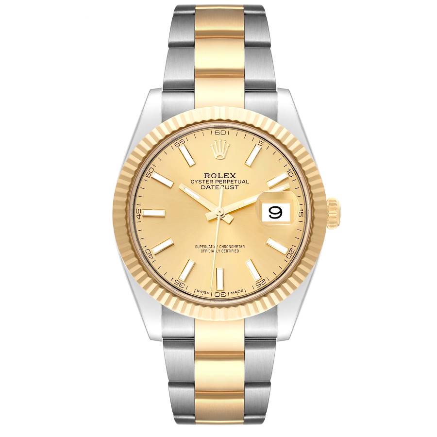 Rolex Datejust 41mm Steel Gold Champagne Dial Oyster 126333