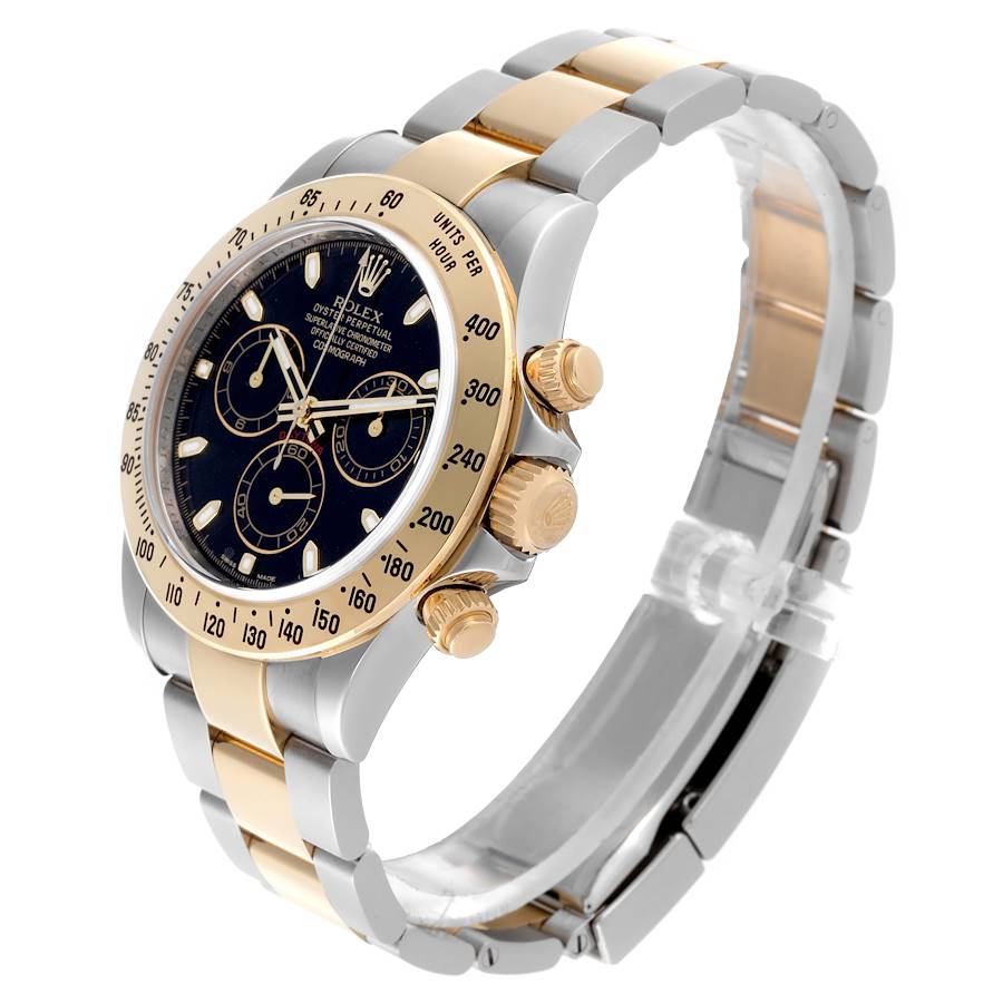 Rolex Daytona Steel Gold Black Dial 116523