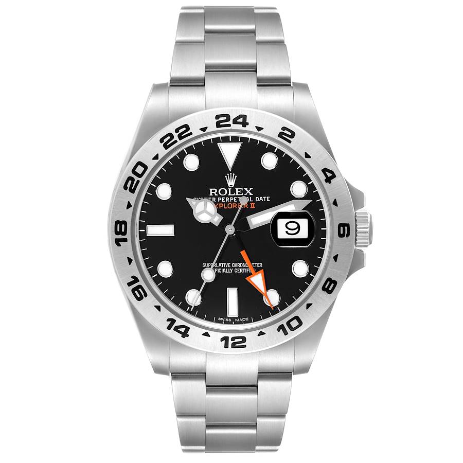 Rolex Explorer II 42 Black Dial Orange Hand Steel 216570