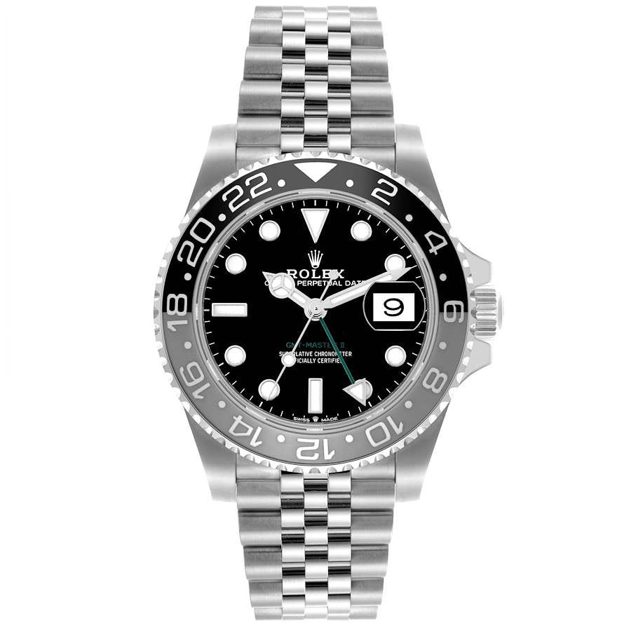 Rolex GMT-Master II Black Gray Bruce Wayne Bezel Jubilee Steel 126710